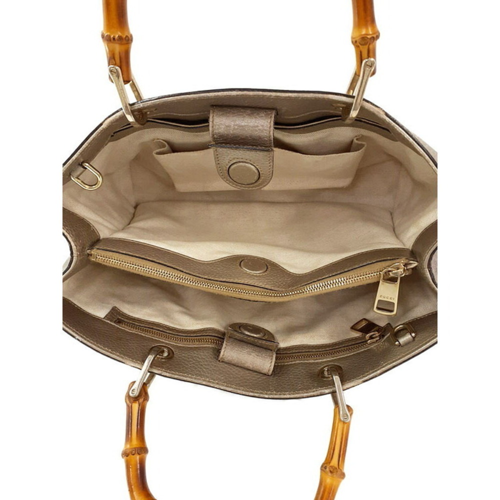 Gucci Shopper 2way Bamboo Leather Tote Bag - Picture 3 of 9